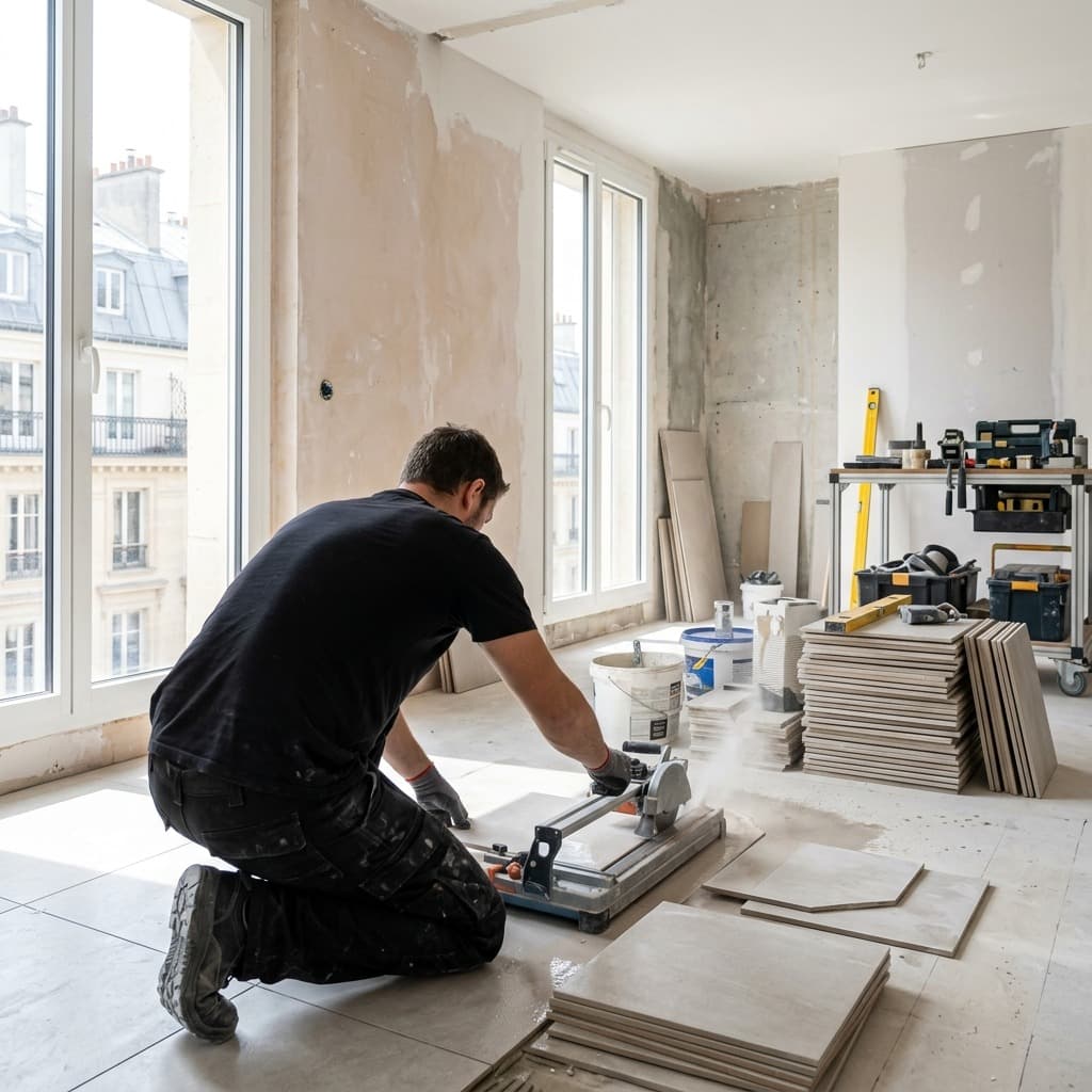 Chantier de rénovation intérieure - AMYL BATIMENT
